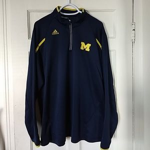Adidas zip up University of Michigan pullover
